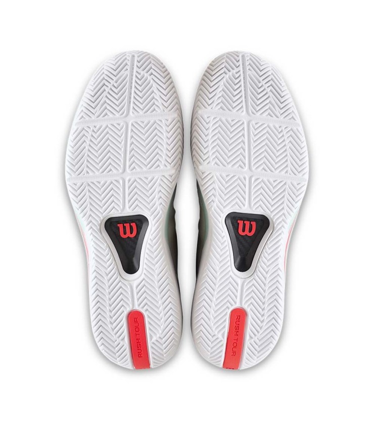Wilson Rush Tour 5 Blanco / Verde pastel zapatillas 5