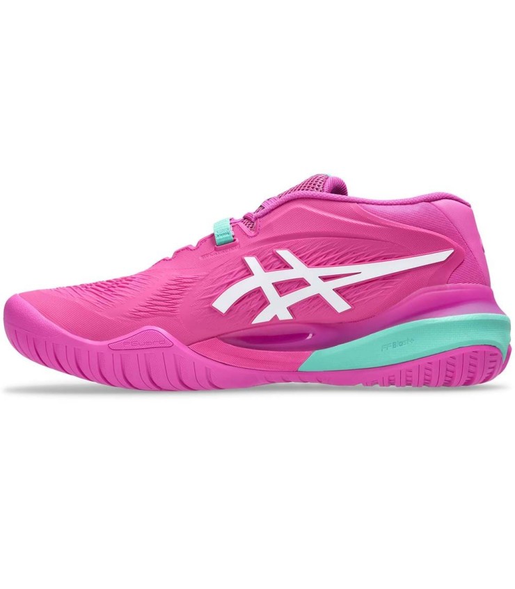 Asics gel résolution x pantoufles rose / vert 2