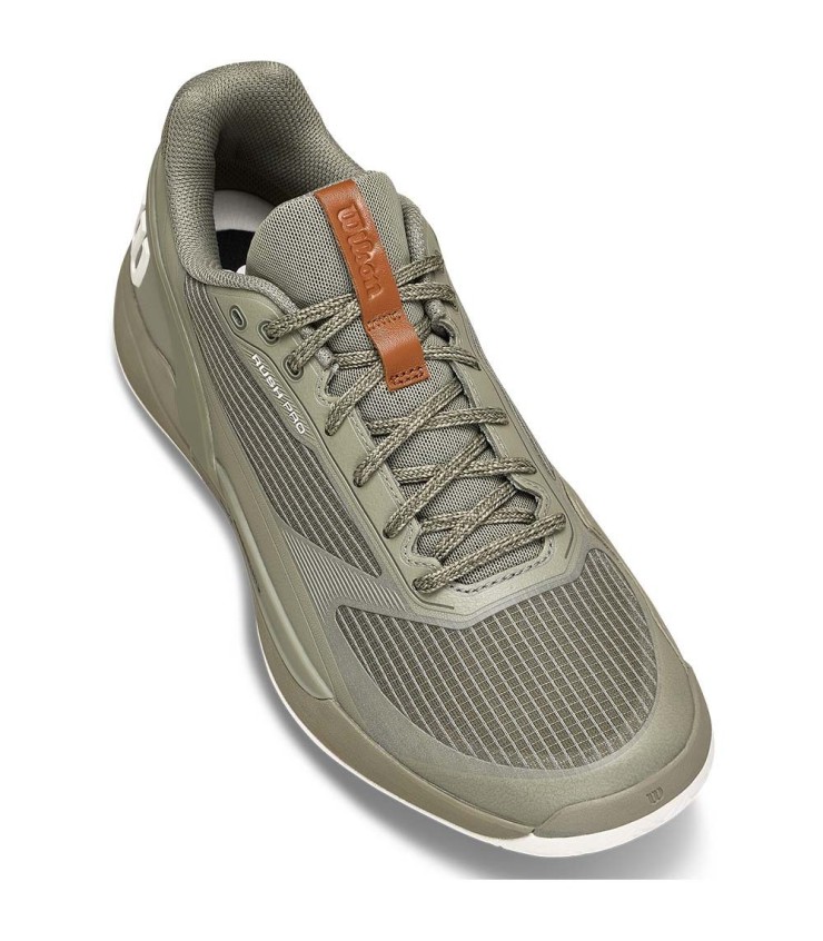 Wilson Rush Pro 5 Zapatillas de Tenis Verde Caqui 3