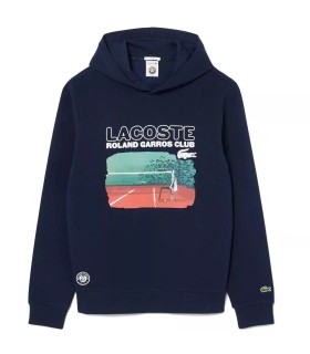 Marineblauer Kapuzenpullover Lacoste Roland Garros Club | Ipontennis