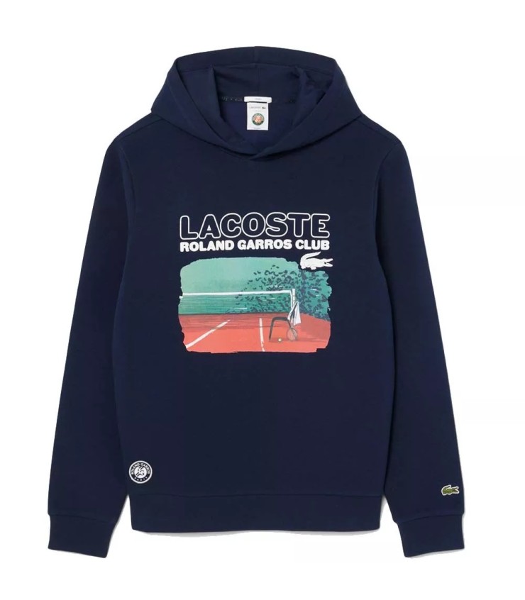 Marineblauer Kapuzenpullover Lacoste Roland Garros Club | Ipontennis