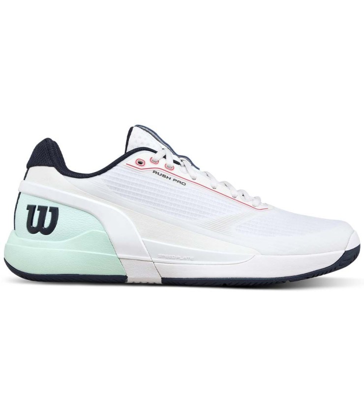 Wilson Rush Pro 5 weiße Turnschuhe / grüner Pastell 1