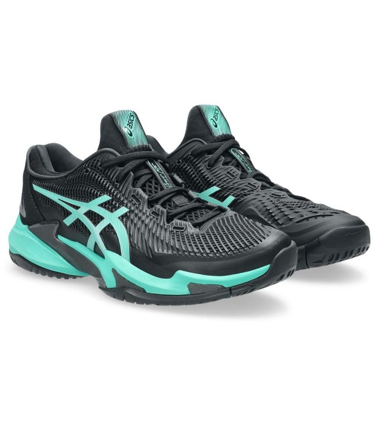 Asics Gel Court FF 3 Black Tennis Schuhe / Grün 5