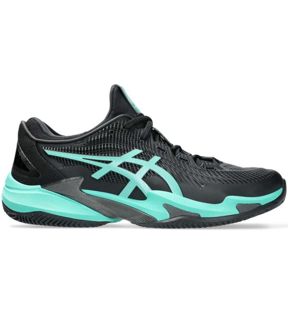 Asics Gel Court FF 3 Clay Black / Green Tennis Pantofole 1