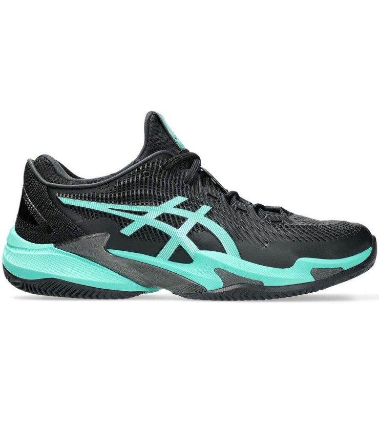 Asics Gel Court FF 3 Clay Black / Green Tennis Pantofole 1