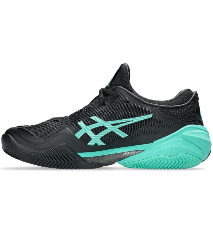 Asics Gel Court FF 3 Clay Black / Green Tennis Pantofole 4