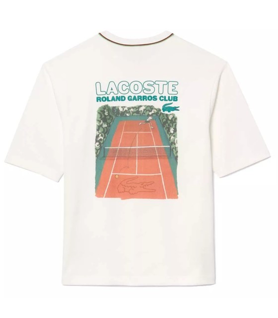 Camiseta de Algodón Lacoste Roland Garros Blanca 2