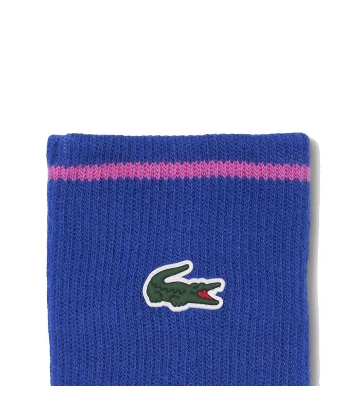 Muñequeras Lacoste Roland Garros Azul/Rosa 2