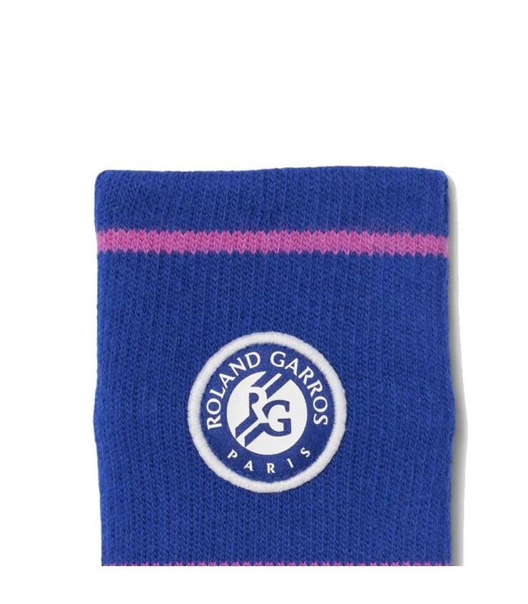 Muñequeras Lacoste Roland Garros Azul/Rosa 3