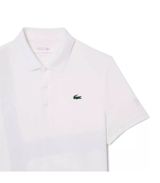 Lacoste Tennis Novak Djokovic White Fan Version Polo | Ipontennis