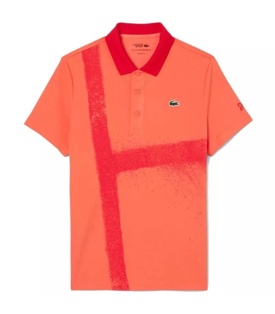 Tennis-Poloshirt Lacoste Novak Djokovic Fan rot rot | IPONTENNIS