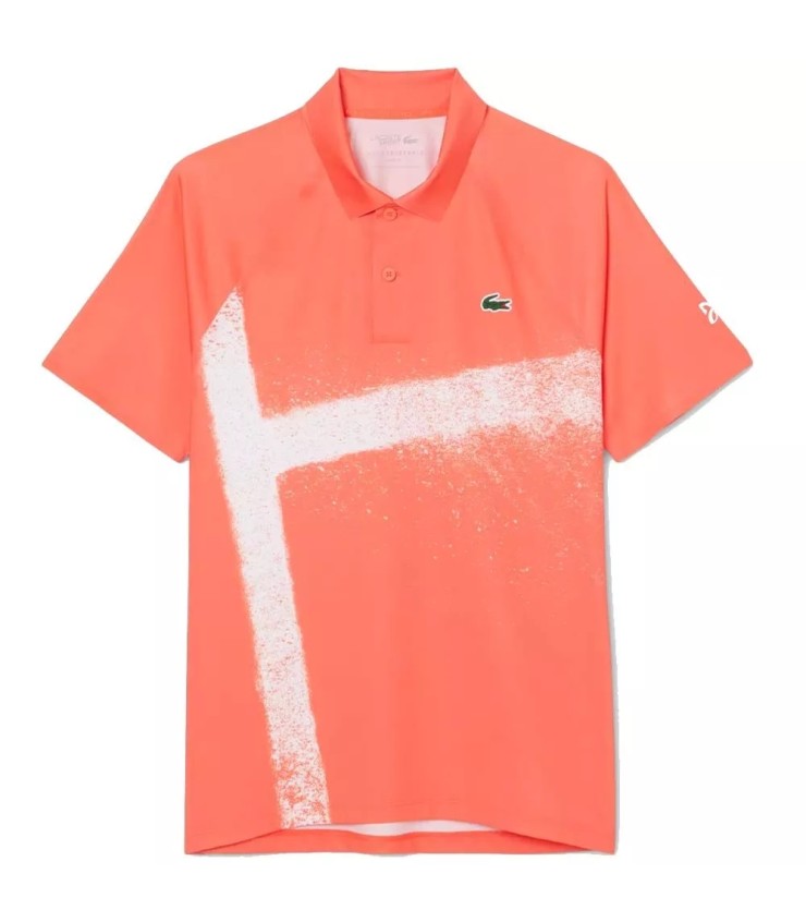 Polo de Tennis Lacoste Novak Djokovic Rouge Blanc | IPONTENNIS