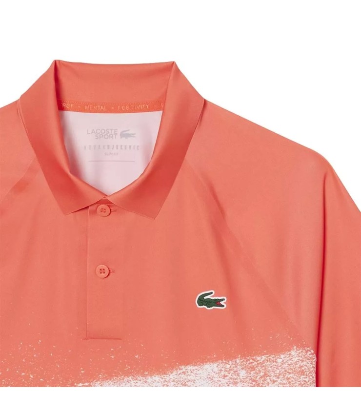 Polo da Tennis Lacoste Novak Djokovic Rosso Bianco | IPONTENNIS