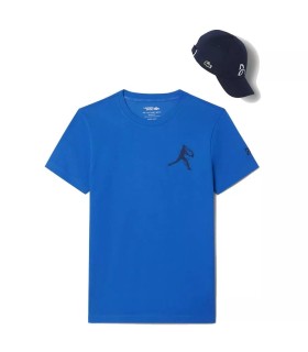 Pack T-Shirt Mütze Lacoste Tennis x Novak Djokovic Blau | IPONTENNIS