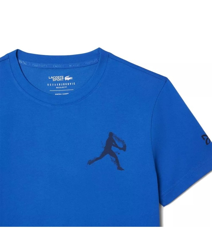Pacchetto Maglietta Cappello Lacoste Tennis x Novak Djokovic Blu | Ipontennis
