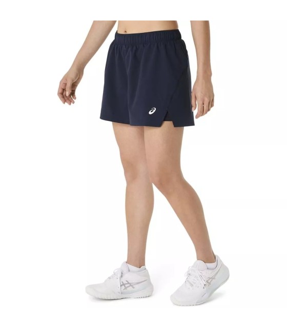 Corte das Asics das Mulheres 2-em-1 Shorts Marinha Blue 2