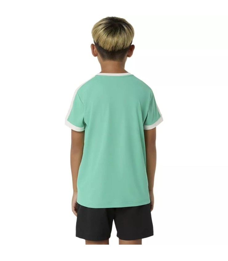 T-shirt verde do menino de Asics 2