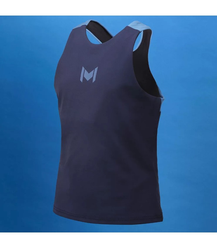 T-shirt senza maniche per ragazza Mouratoglou Match blu navy 2