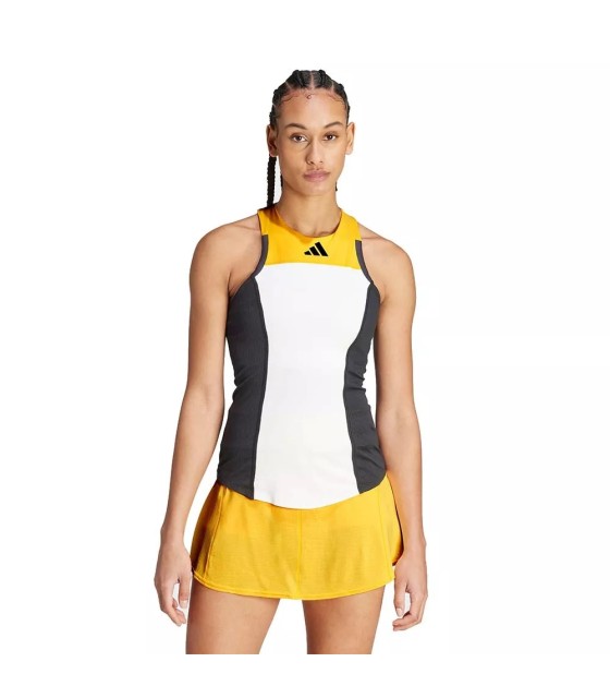 Camiseta sin mangas Adidas Pro Y-3 París Blanco / Negro / Naranja 2