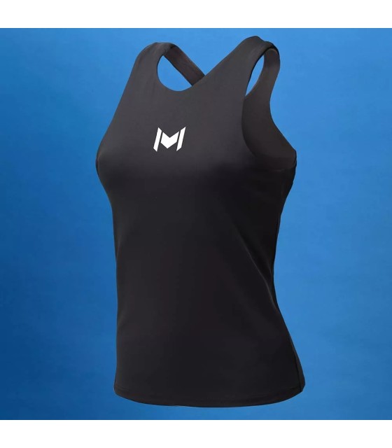 Schwarzes ärmelloses T-Shirt Mouratoglou Match 2