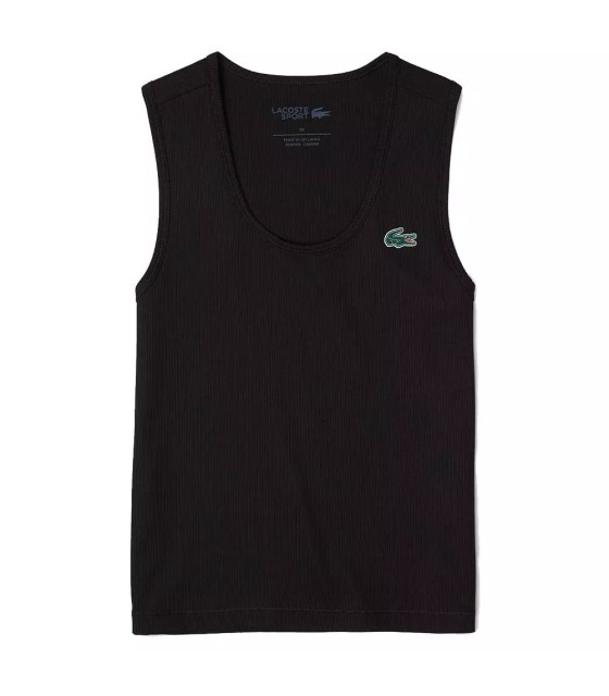 Lacoste Sport Camiseta sin mangas negra para mujer 1