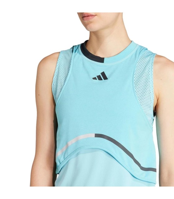 Camiseta de Tirantes Azul Adidas Heat.Rdy Match 2