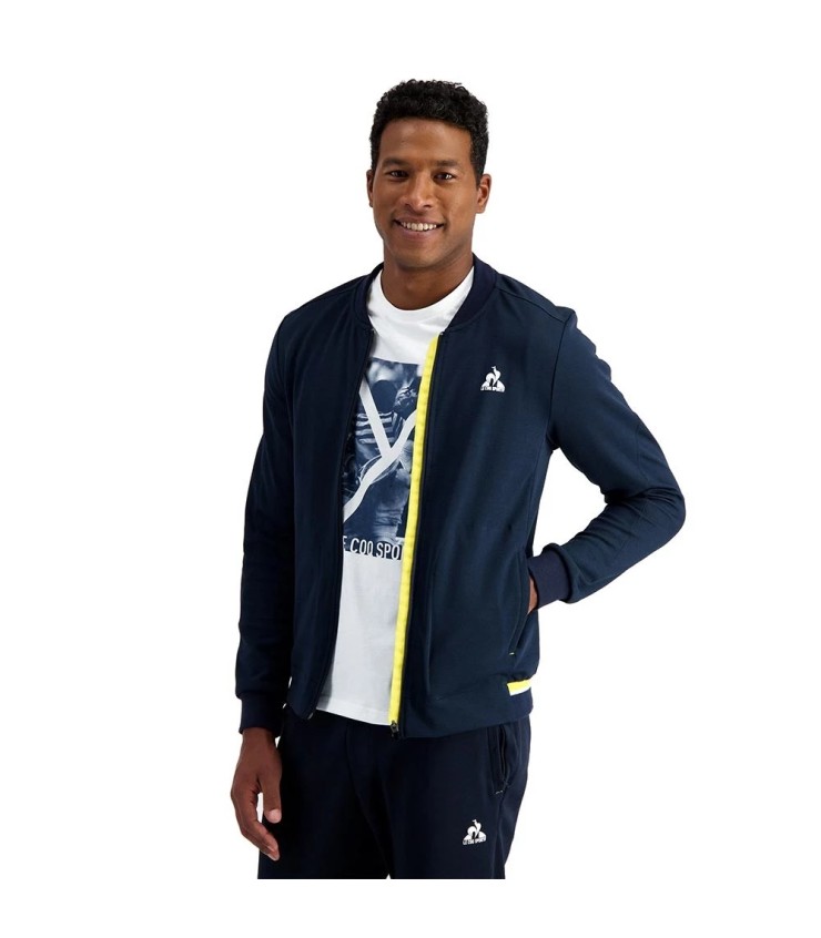 Chaqueta con cremallera Le Coq Sportif Terre Battue 83 azul marino 4
