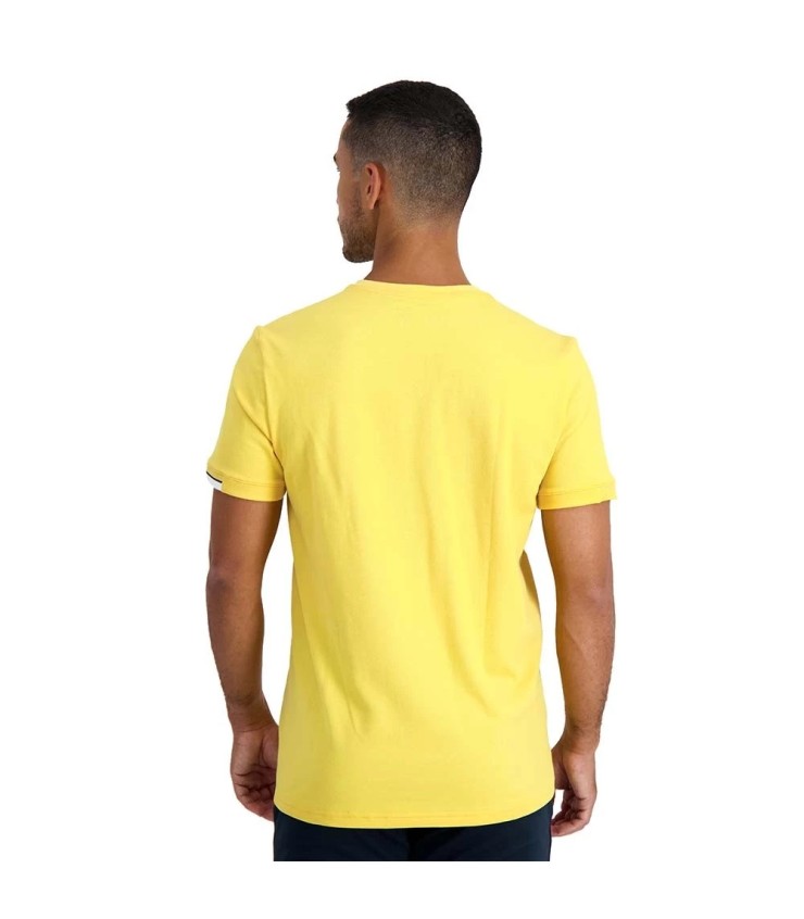 T-shirt Le Coq Sportif Clay Court 83 Jaune | Ipontennis