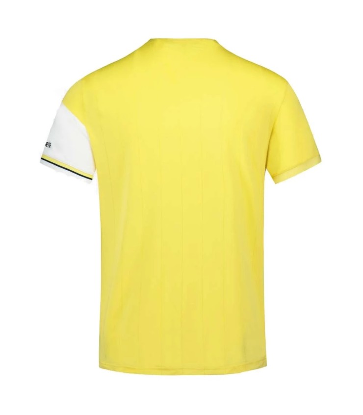 T-shirt Junior Le Coq Sportif Yannick Noah Paris Blanc Jaune | Ipontennis