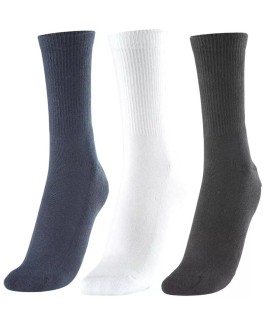 Schwarz / weiße Bullpadel-Socken - Grüne / Navy Blau (3 Paare) 1