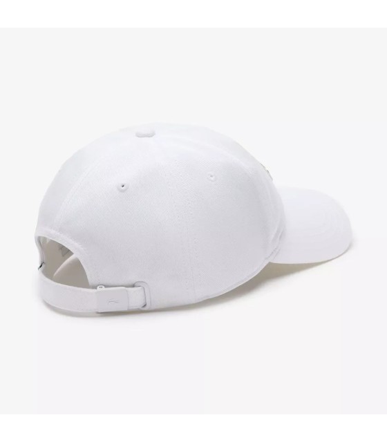 Gorra de sarga de algodón blanca Lacoste 2