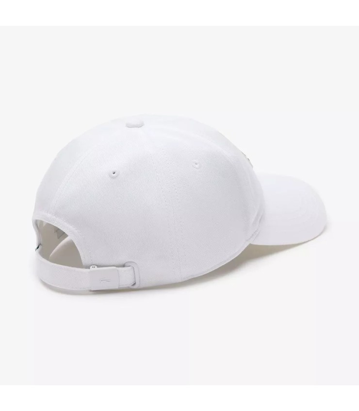 White cotton twill cap Lacoste 2