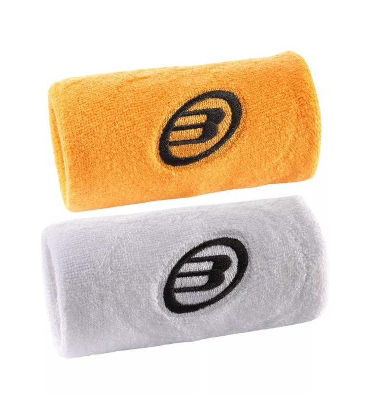 Bullpadel wristbands BPMU262 white / oranges x 2 1