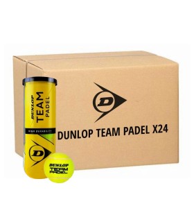 Box of 24 Bottoms 3 Balls Dunlop Team Padel 1