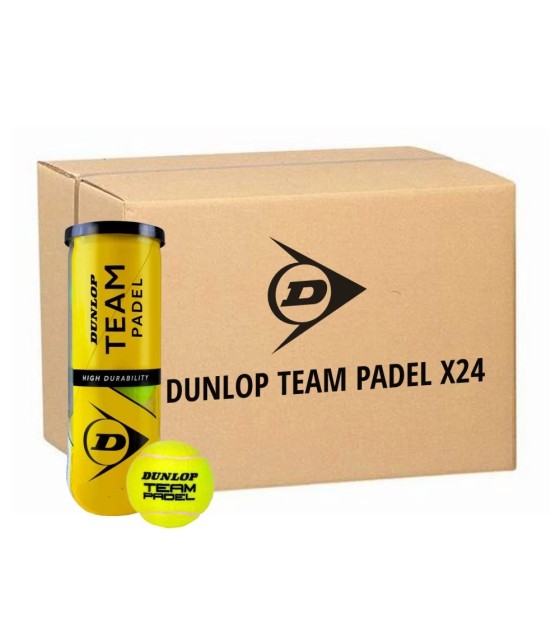 Box mit 24 Bottoms 3 Bälle Dunlop Team Padel 1