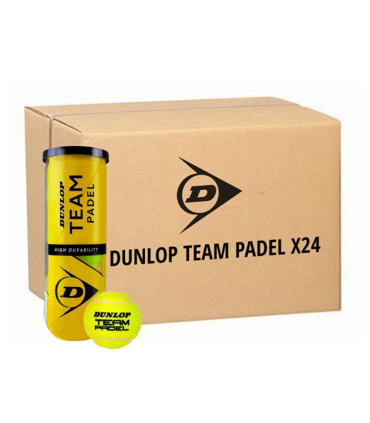 Caixa de 24 bottoms 3 bolas Dunlop Equipe Padel 1