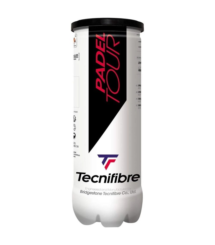 Bote de 3 pelotas Tecnifibre Padel Tour 1