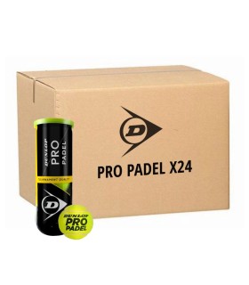 Box mit 24 Bles von 3 Bällen Dunlop Pro Padel 1