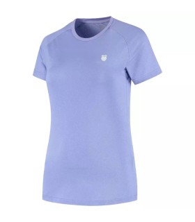 K-suíço Hypercourt tripulação T-shirt das mulheres jacquard violeta 1