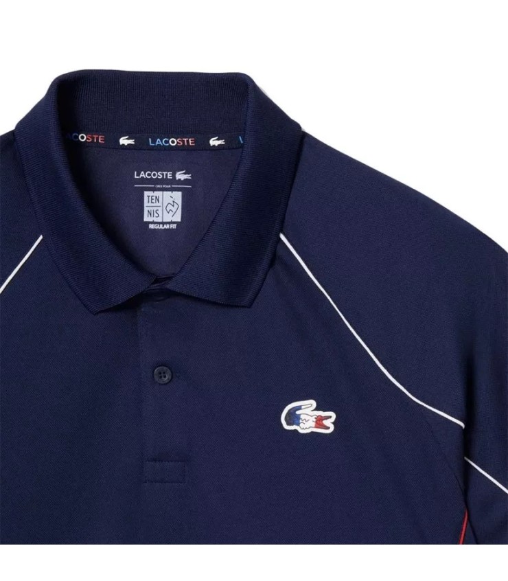 Gestão de Pagamentos Polo azul da marinha da equipe nacional de tênis de França Lacoste 2