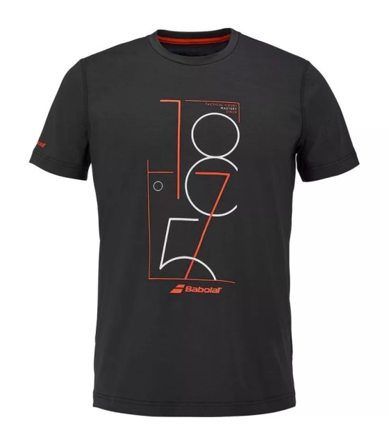 Babolat exercício gráfico t-shirt preto 1