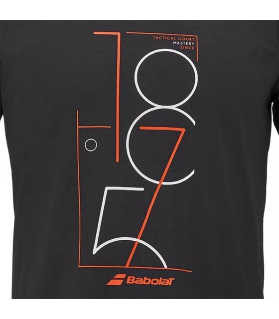 T-shirt gráfico do exercício do Babolat Preto 3