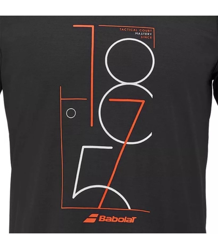 T-shirt gráfico do exercício do Babolat Preto 3