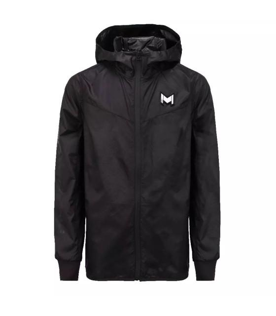 Schwarze Mouratoglou Kapuzenjacke für Mädchen | Ipontennis