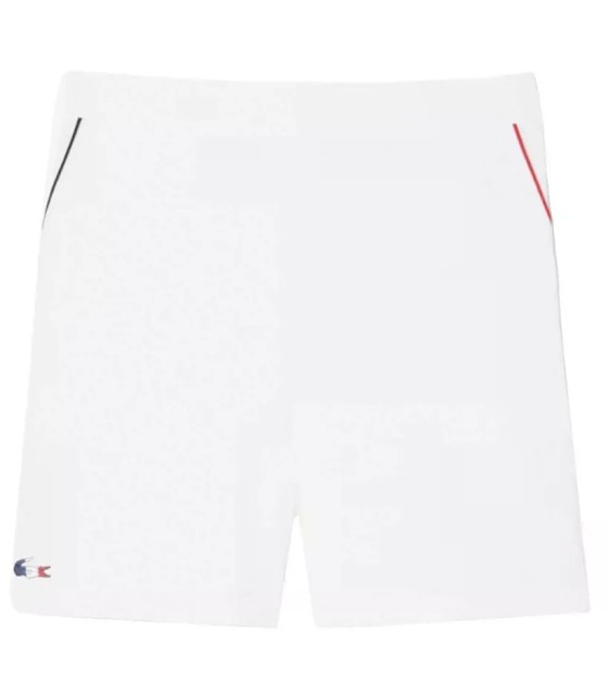 Shorts de tênis brancos seleção nacional francesa Lacoste 1