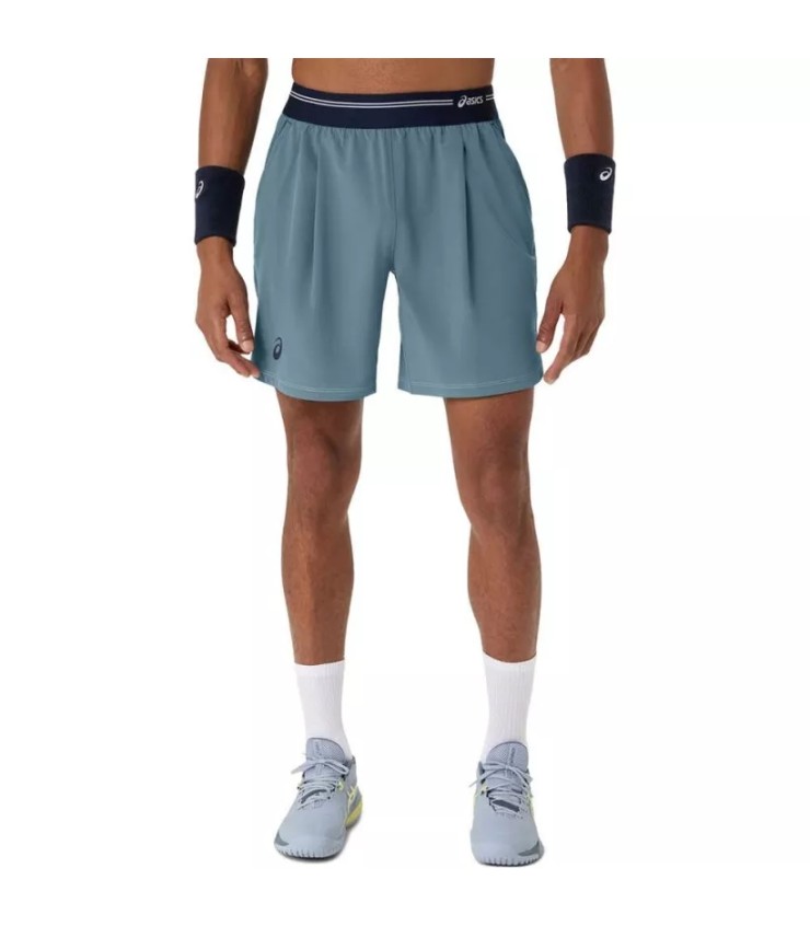 ASICS GAME 7-INCH TENNIS SHORTS - IRONCLAD BLUE / GRAY 1