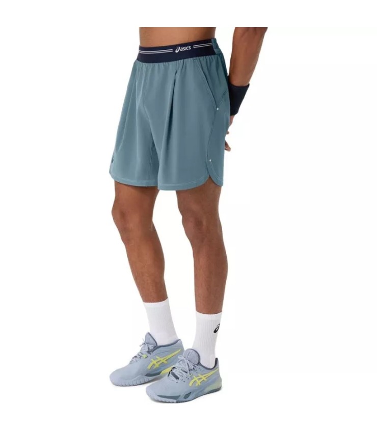 ASICS GAME 7-INCH TENNIS SHORTS - IRONCLAD BLUE / GRAY 2