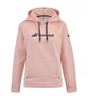 Babolat exercício feminino hoodie pó rosa 1