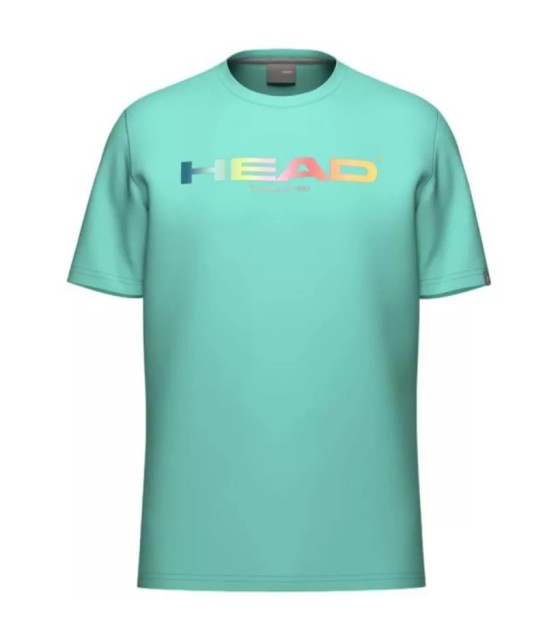 Júnior cabeça arco-íris t-shirt turquesa 1