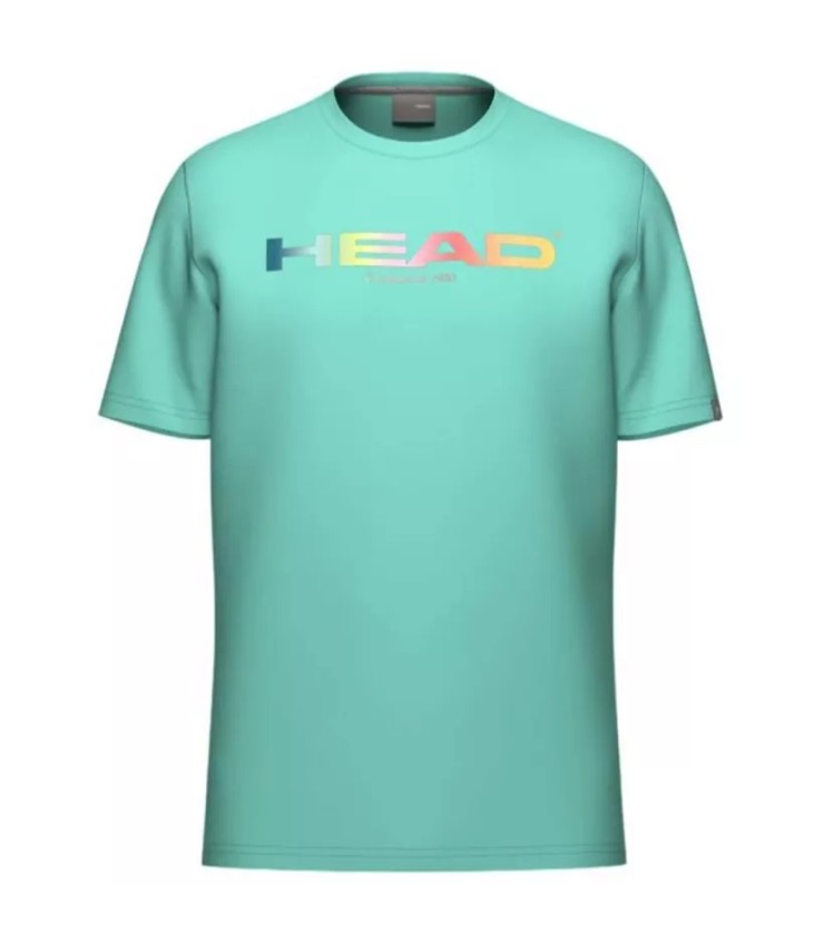 Júnior cabeça arco-íris t-shirt turquesa 1